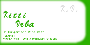 kitti vrba business card